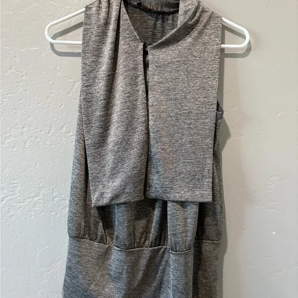 Candid Soul Gray Tie-able Sleeveless Blouse - Picture 2 of 8